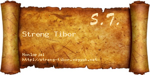 Streng Tibor névjegykártya